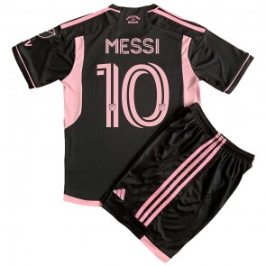Maillot de foot Inter Miami Lionel Messi #10 Extérieur enfant 2023-24 Manches Courte (+ pantalon court)